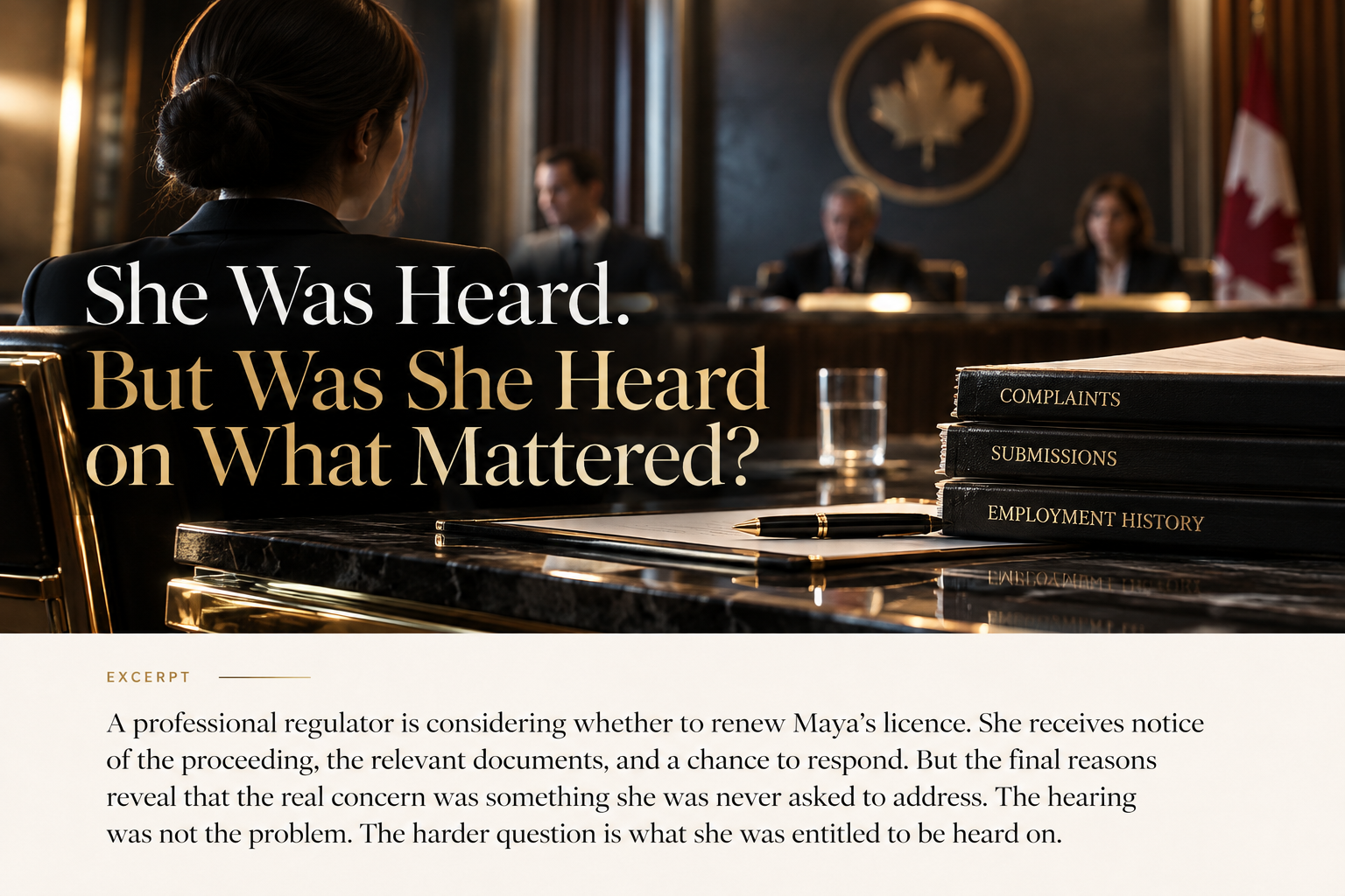 Procedural Fairness: Is a hearing always enough?
